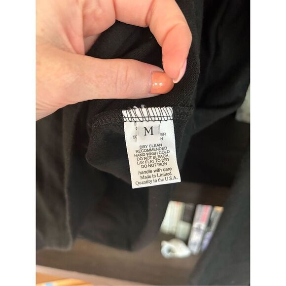 NWOT Michael Lauren x Revolve Black V-Neck Long Sleeve Top Medium - Picture 3 of 4